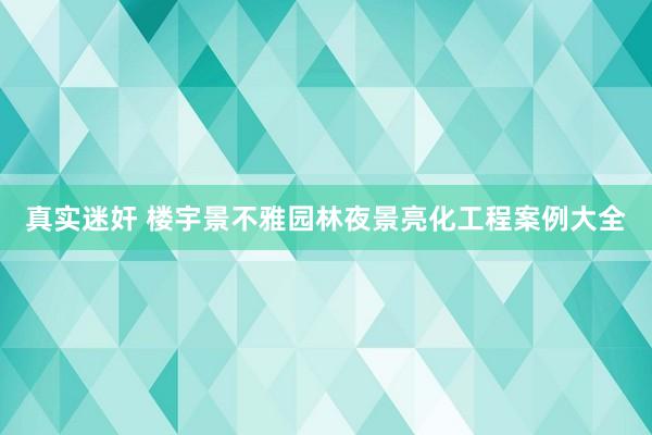 真实迷奸 楼宇景不雅园林夜景亮化工程案例大全